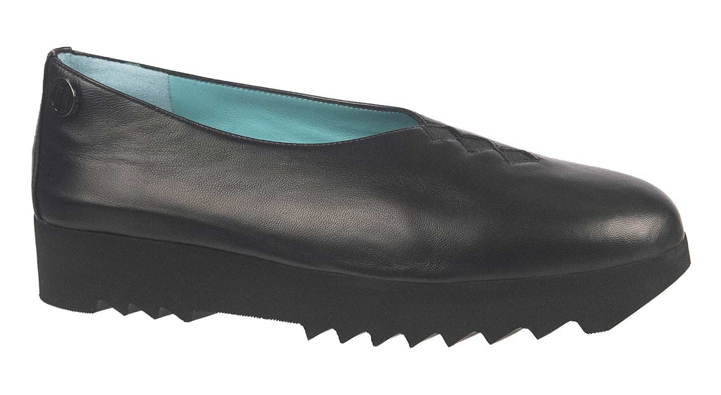 Thierry Rabotin black leather wedge shoes