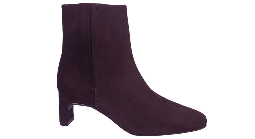 Unisa heeled boots in wine suede