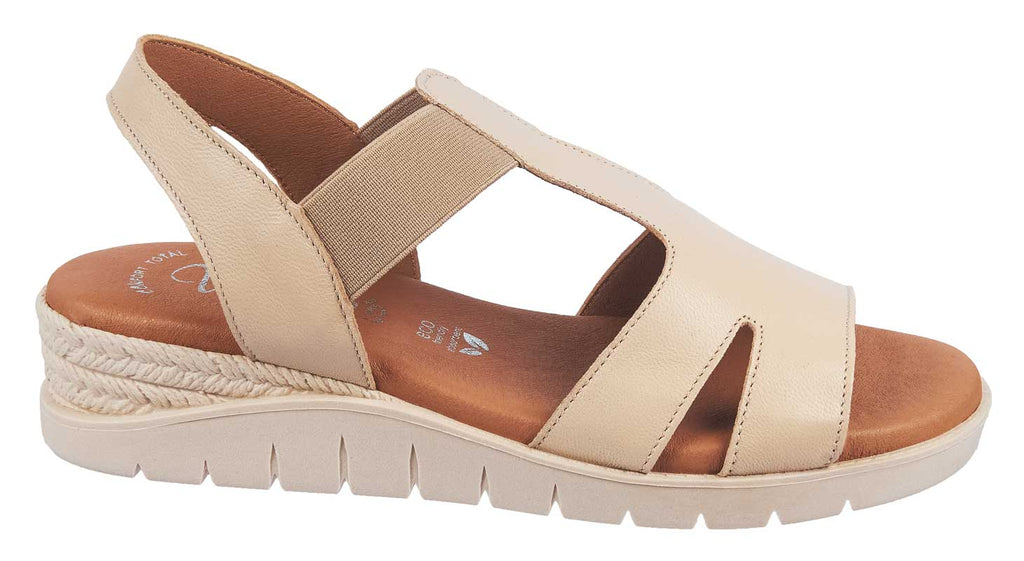Valerias beige leather ladies sandals 