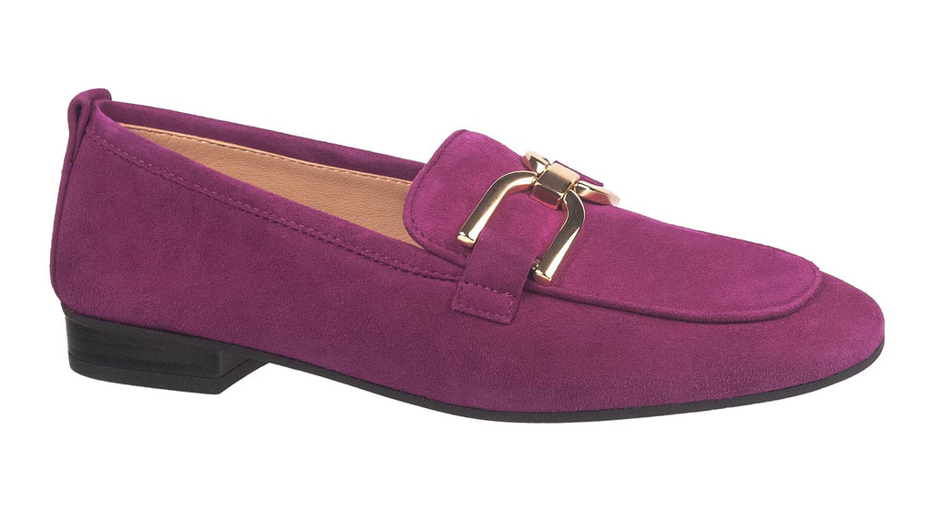 Unisa women's loafers in fabulous fuchsia suede