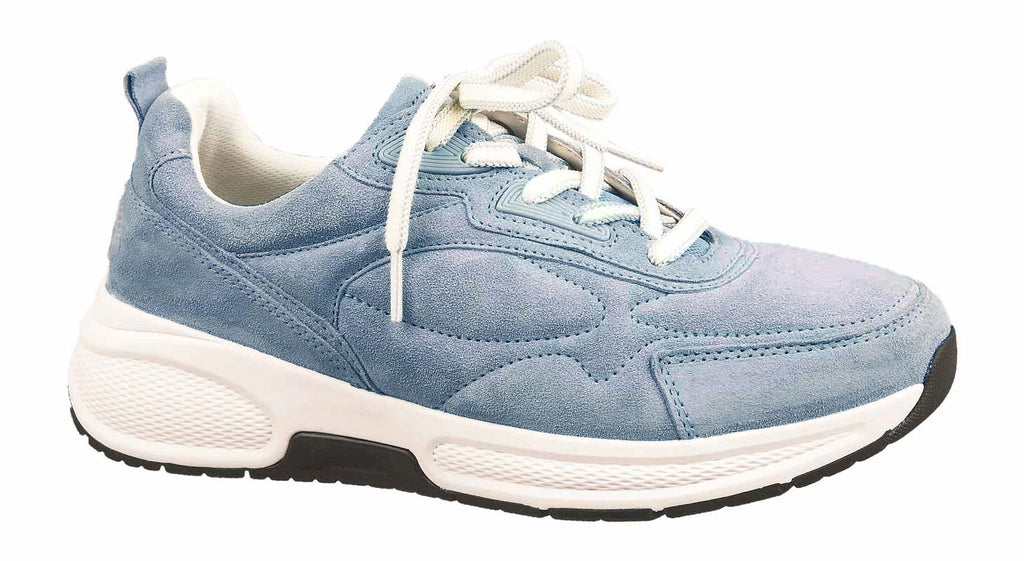 Gabor shoes rollingsoft pale blue suede trainers