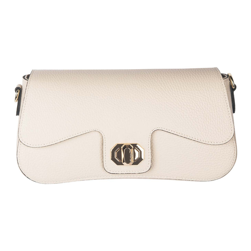 Andrea Cardone beige leather handbag