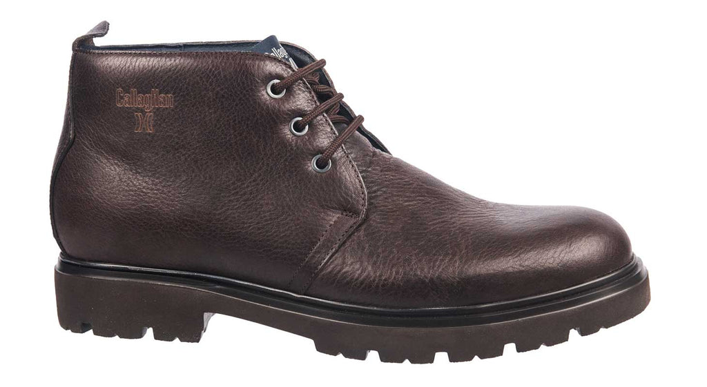 Callaghan laced men's boots in brown leather
