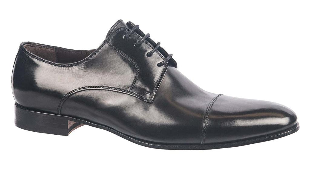 Men's Italian made mens dress shoes.  Gibson in black leather
