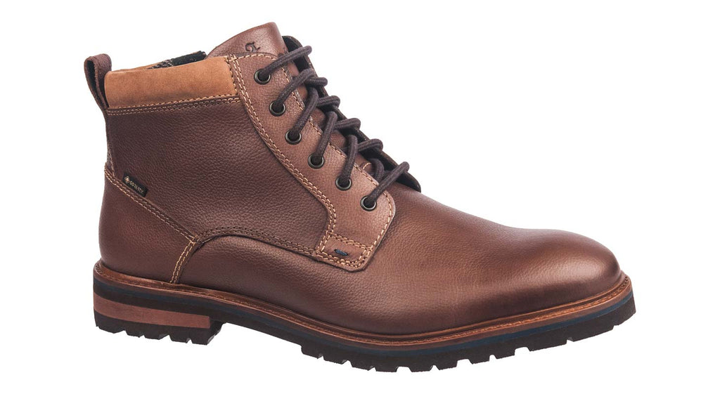 Fretz men's brown leather laced boots