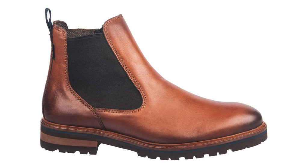 Fretz mens Chelsea boots in brown leather