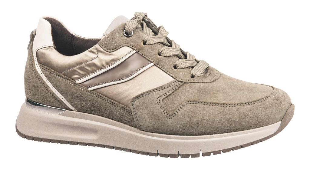 Gabor trainers in sage green suede