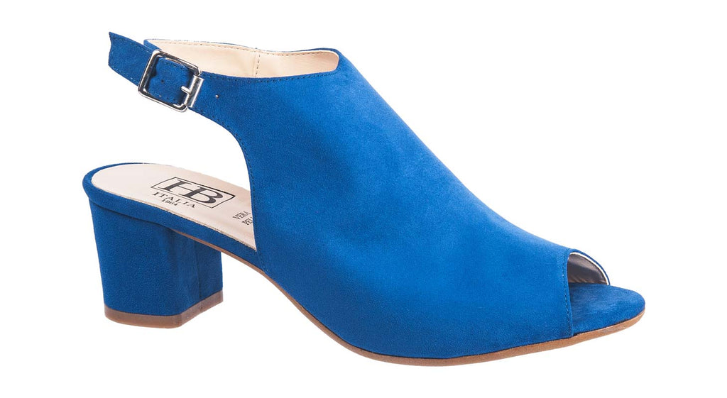 HB shoes in bright blue suede