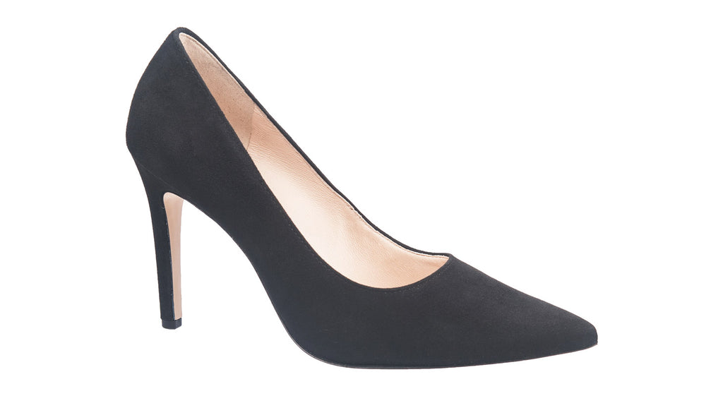 Hogl black suede court shoes 