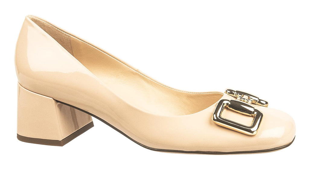 Hogl nude patent leather court shoes