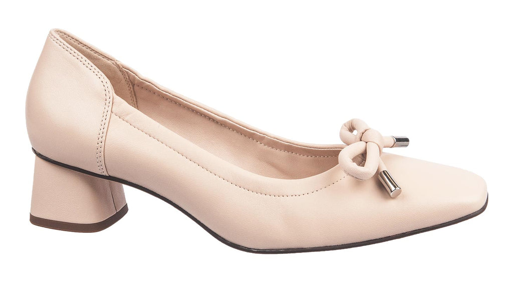 Hogl court shoes in nude leather with heel