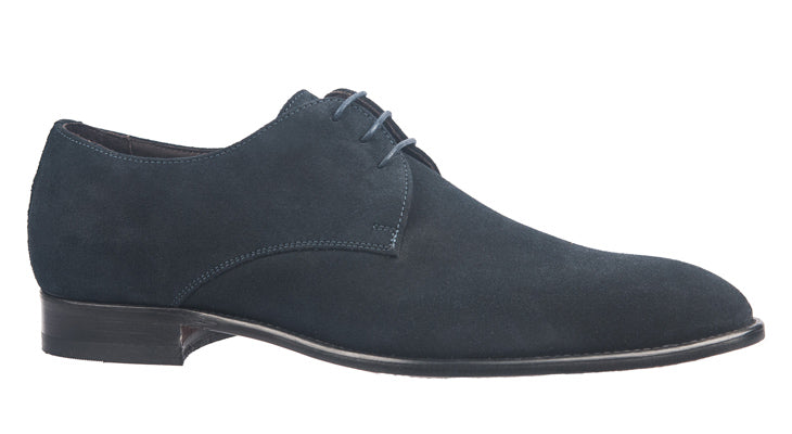Joss men's casual laced shoe in navy suede