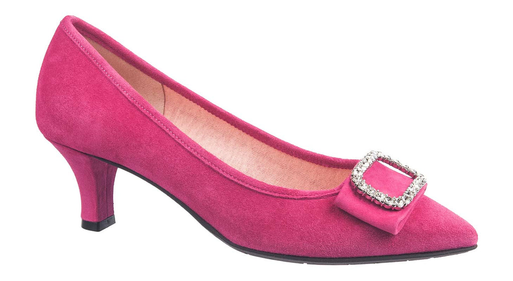 Le Babe pink suede court shoes 
