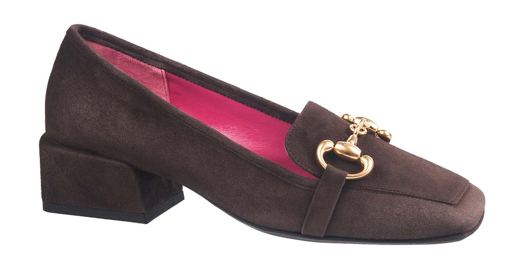 Le Babe brown suede loafers