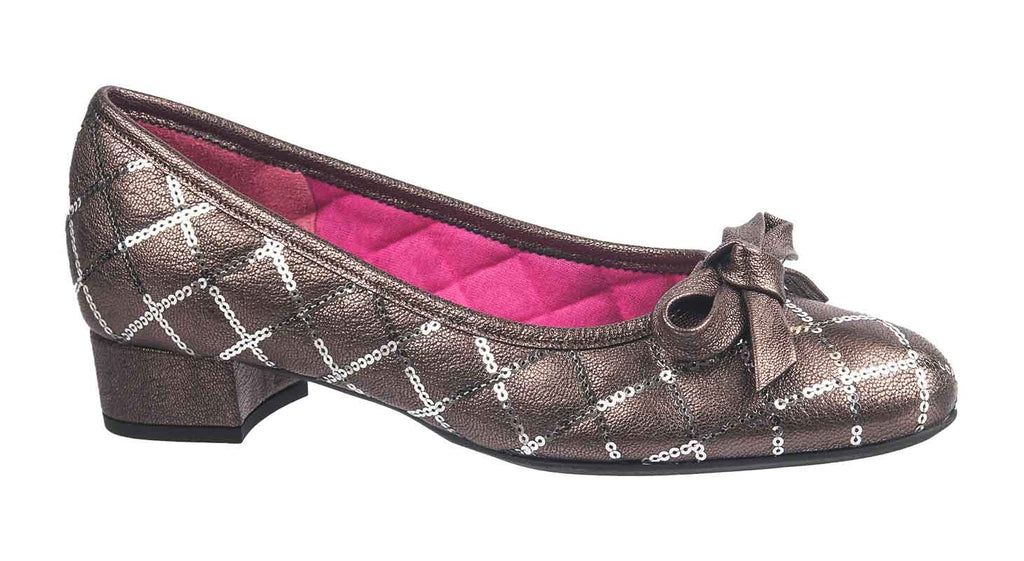 Le Babe pumps in bronze leather