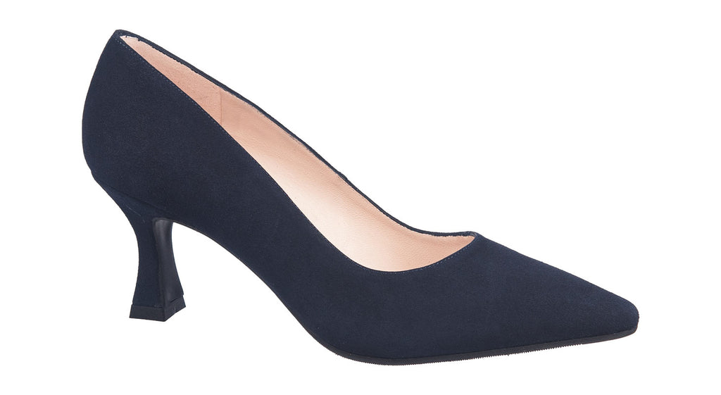 Lodi navy suede court shoes