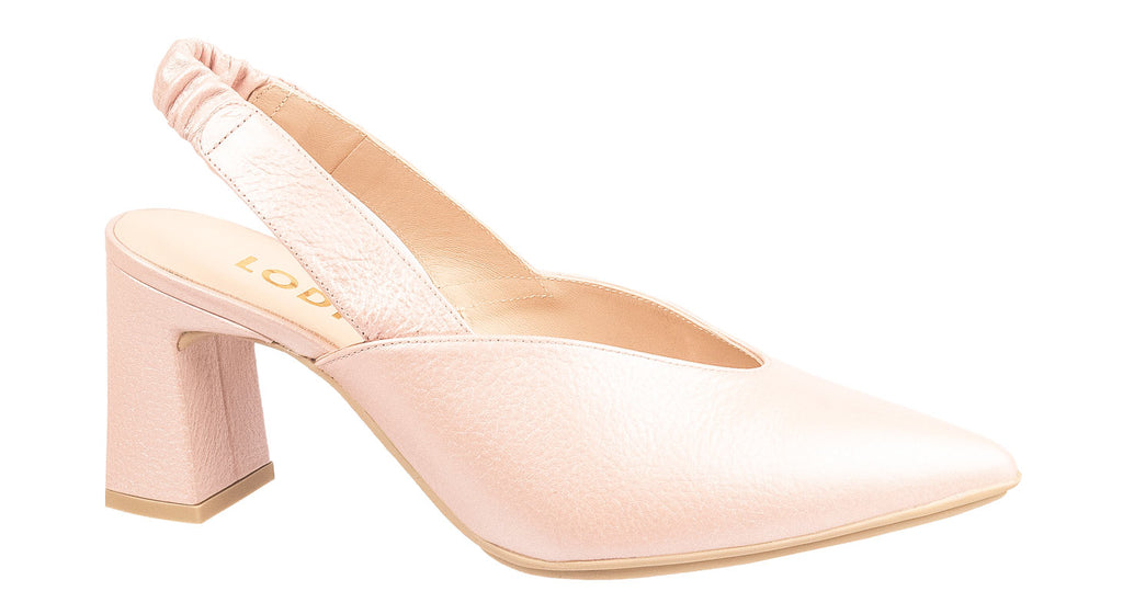 Lodi Milanesa pale pink slingback shoes