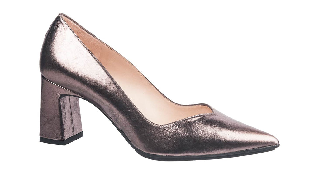Lodi court shoes in bronze leather