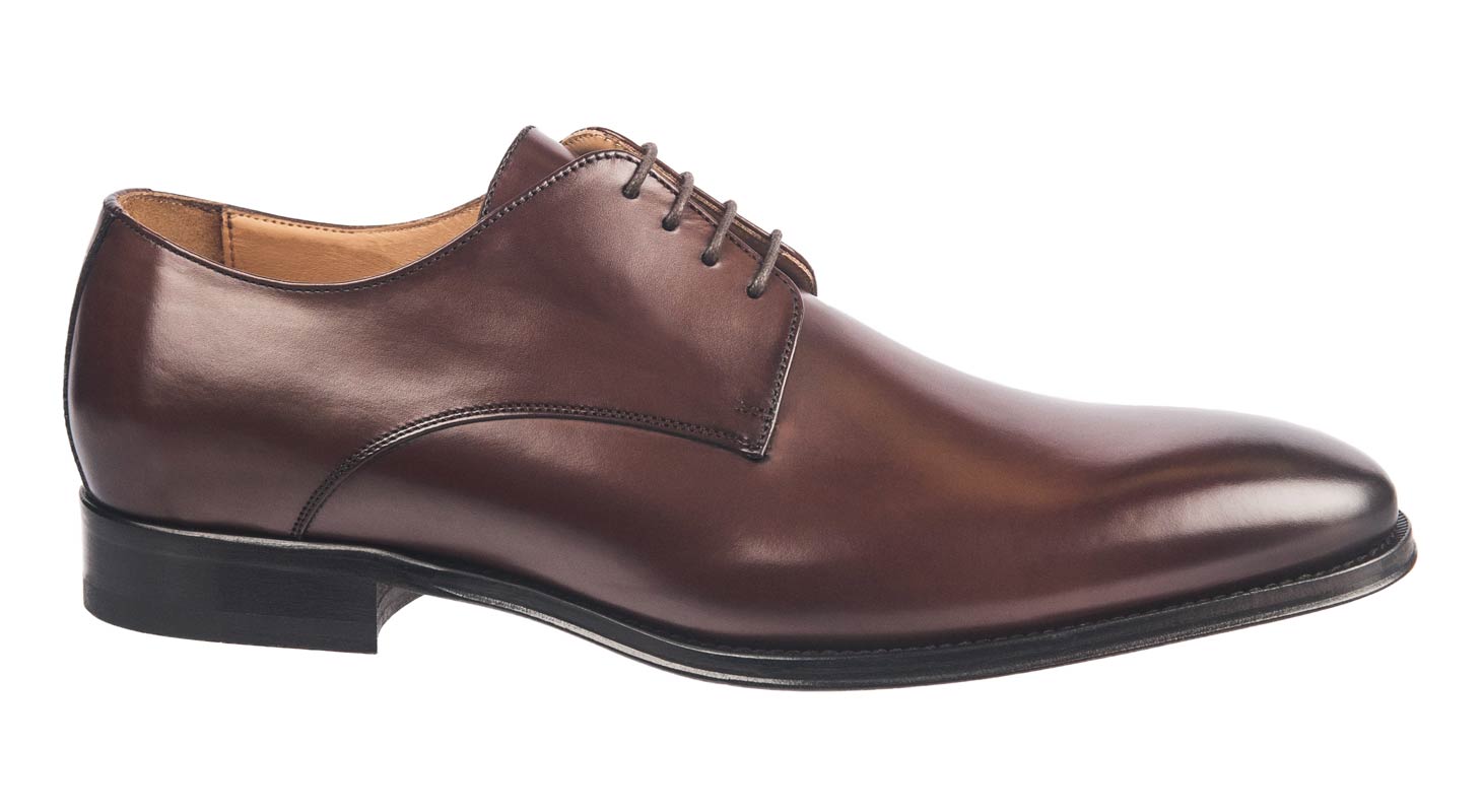 Luca Bossi Men’s Black Lace Up Cap Toe Oxfords Classic Old Money 43 US 9.5-10 Luca Bossi – Thomas Patrick main image 3