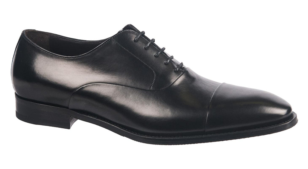 Luca Bossi mens oxford shoes in black leather