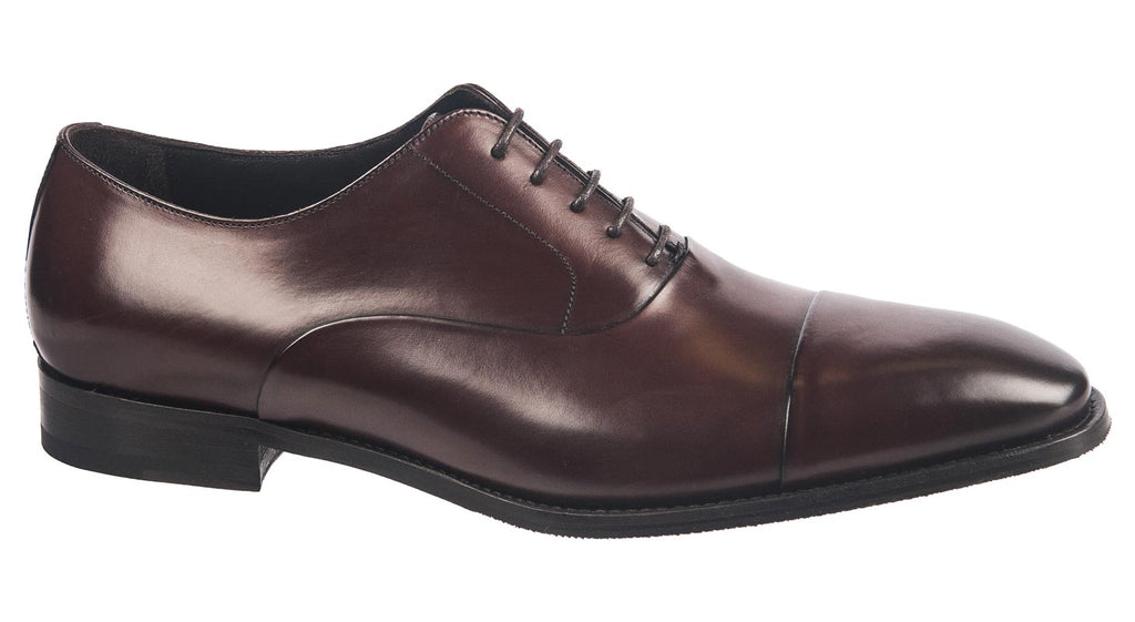 Luca Bossi men's oxford shoes in chestnut brown leather
