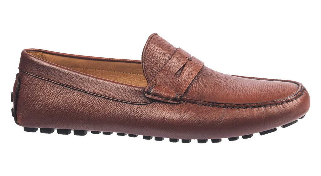 Luca Bossi loafer shoes in tan leather