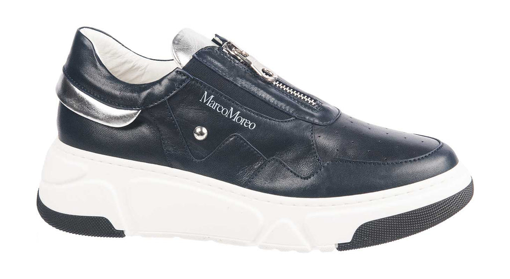 Marco Moreo trainers in navy leather