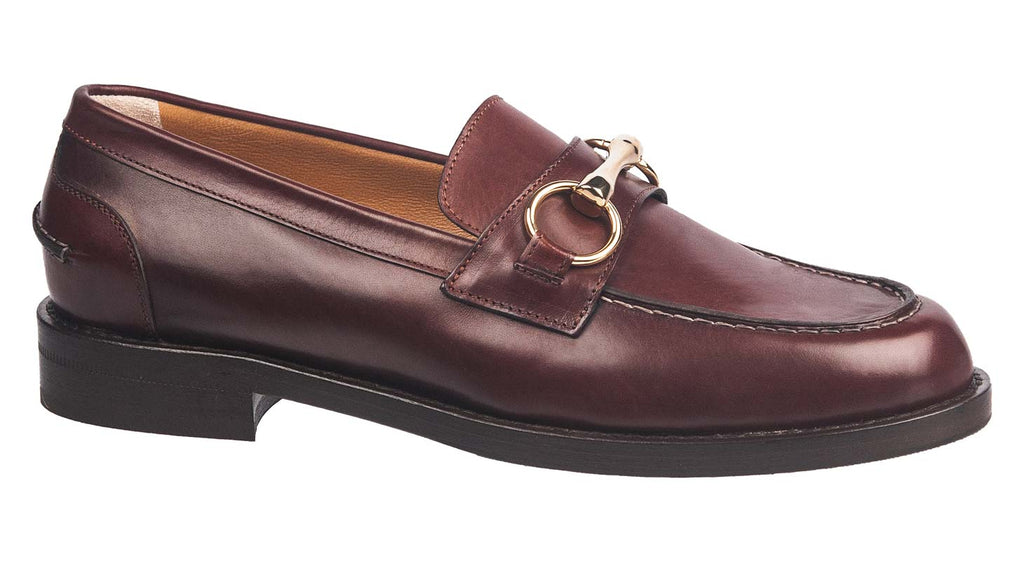 Maretto Italian handcrafted chestnut brown leather loafers
