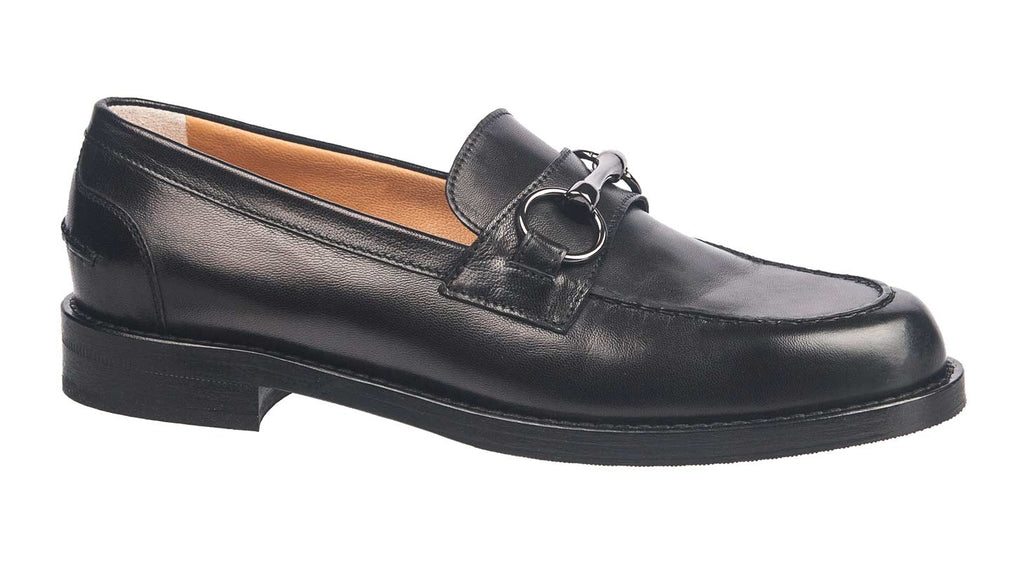 Maretto Italian handcrafted black leather loafers