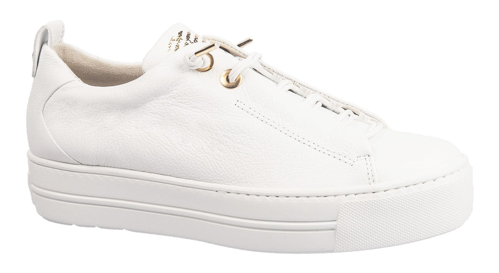 Paul Green ladies sneakers in white leather 