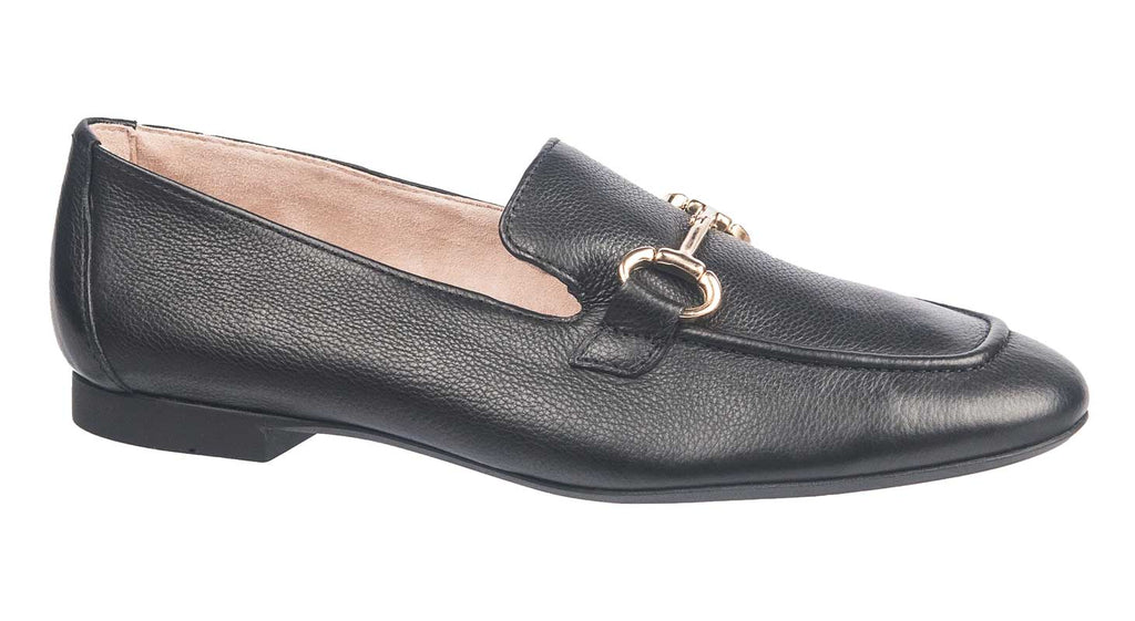 Paul Green ladies loafers in black leather