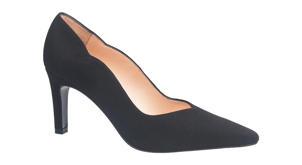Peter Kaiser shoes black suede high heel courts