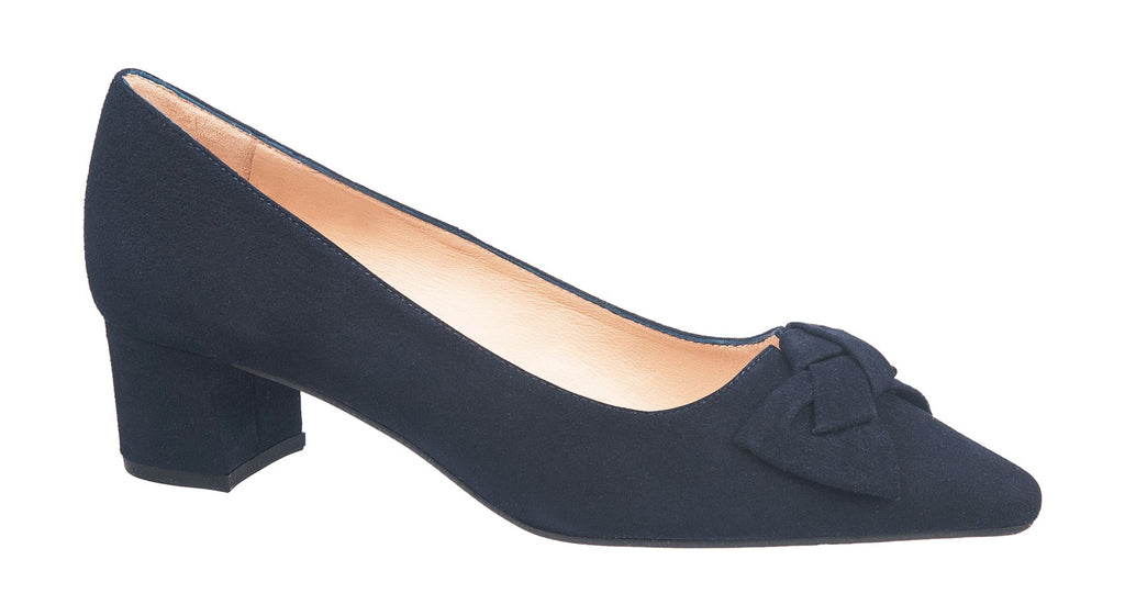 Peter Kaiser navy suede court shoes 45mm heel