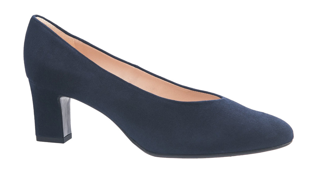 Peter Kaiser navy suede court shoes with a 60mm heel