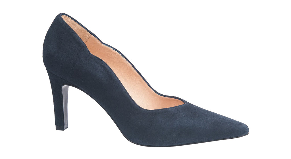 Peter Kaiser shoes navy suede high heel courts