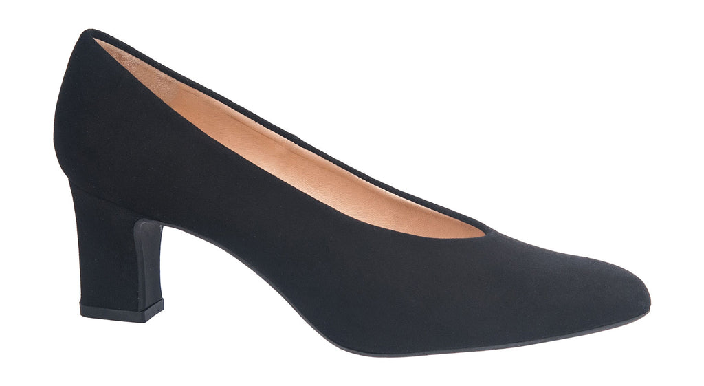Peter Kaiser shoes black suede courts
