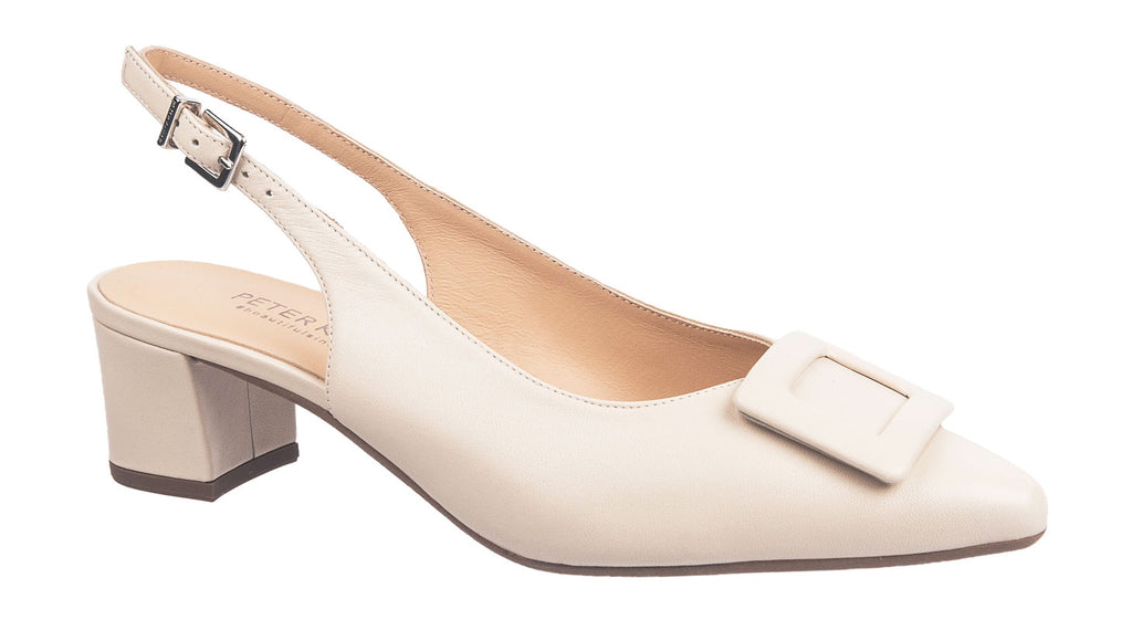 Peter Kaiser slingback shoes in cream leather Bluma