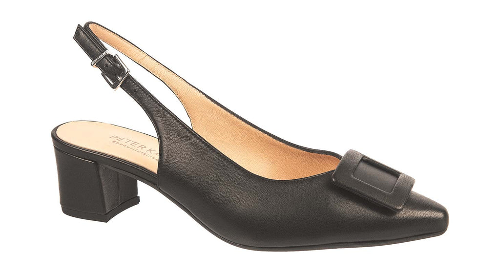 Peter Kaiser slingback shoes in black leather Bluma