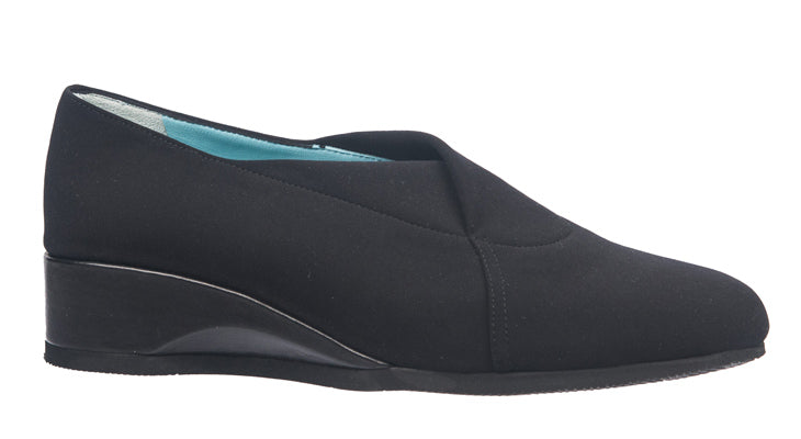 Thierry Rabotin black fabric wedge shoes 