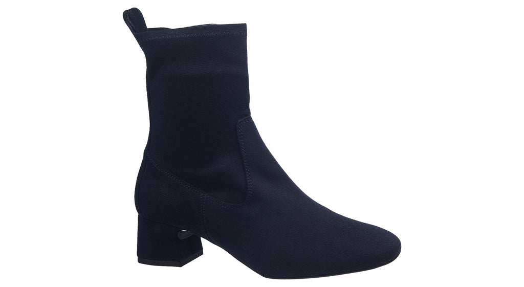 Unisa heeled boots in navy suede lemico